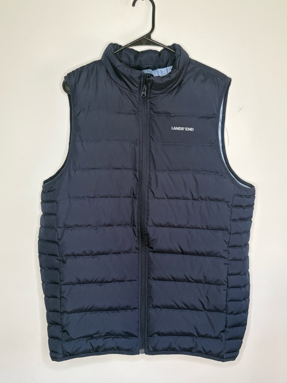 Lands’ End 600 Fill Down Puffer Vest Navy